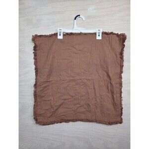 Miulee Pack Of 2 Couch Throw Pillow Covers 20x20 Zipper Side Brown Fringe